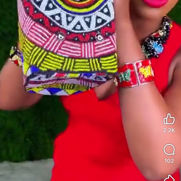 Sassy Jones Vibrant Red and Yellow Shoulder Bag - Picture 8 of 9